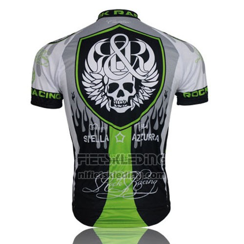 2013 Fietskleding Rock Racing Zwart en Groen Korte Mouwen en Koersbroek